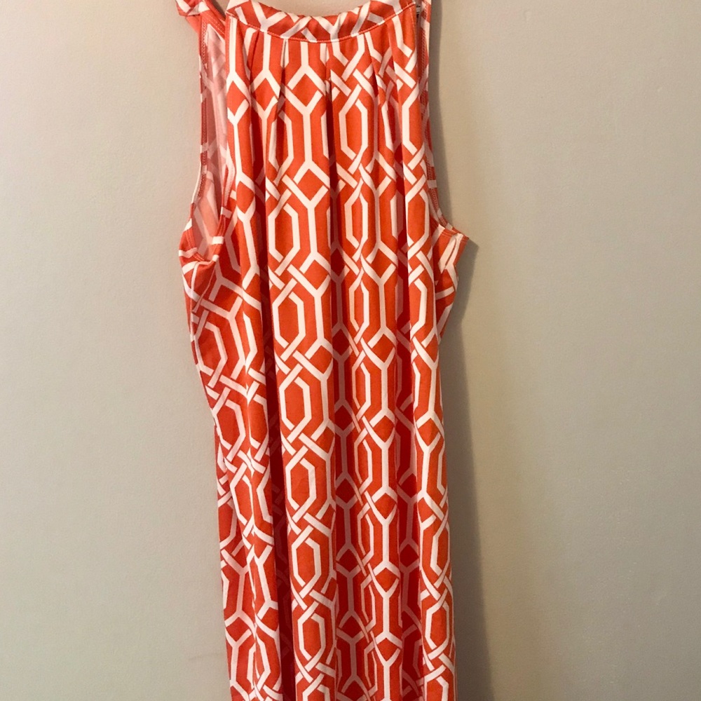 Orange and white mud pie dress